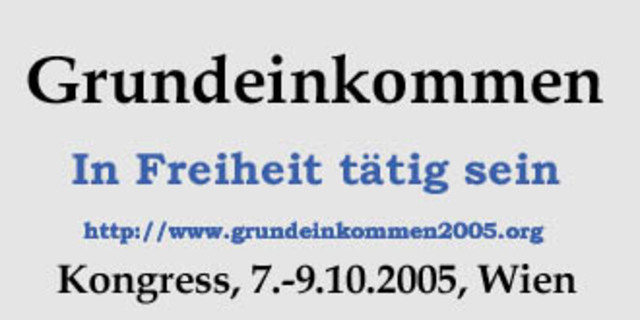 Grundeinkommen Kongress in Wien