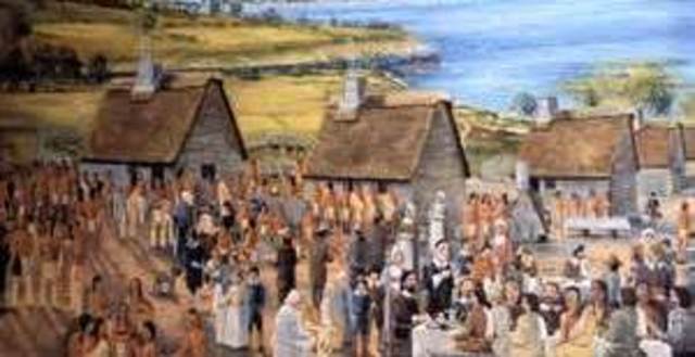 First English Colony Settles in Plymouth,Massachusetts