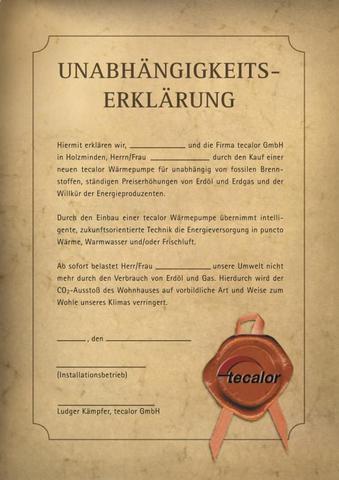 Unabhängigkeitserklärung