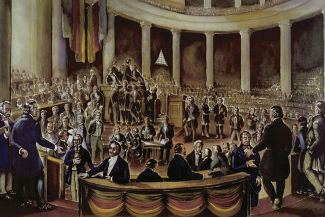 Nationalversammlung in der Frankfurter Paulskirche