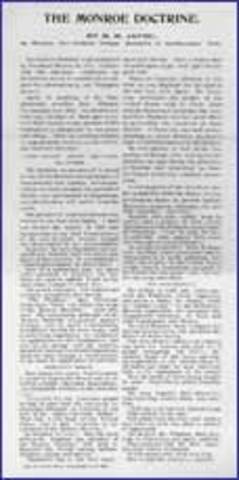 Monroe Doctrine signed in the White House