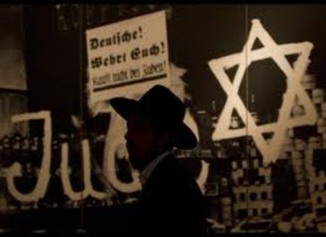 First anti-Jewish laws passed.  Jews are no longer allowed to be public employees (teachers, post office workers, government workers).