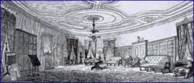 Abigail Fillmore, a retired school teacher, makes the second floor Oval Room the first White House library