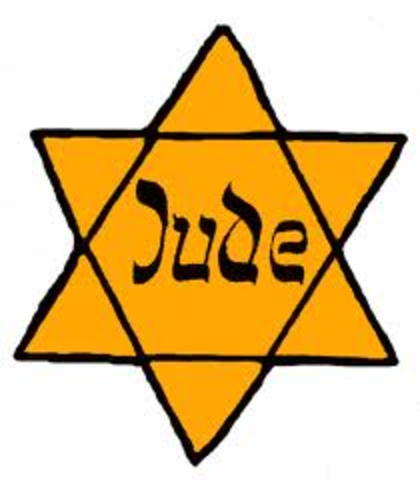 Jews over six years of age to wear yellow star with word "Jew".