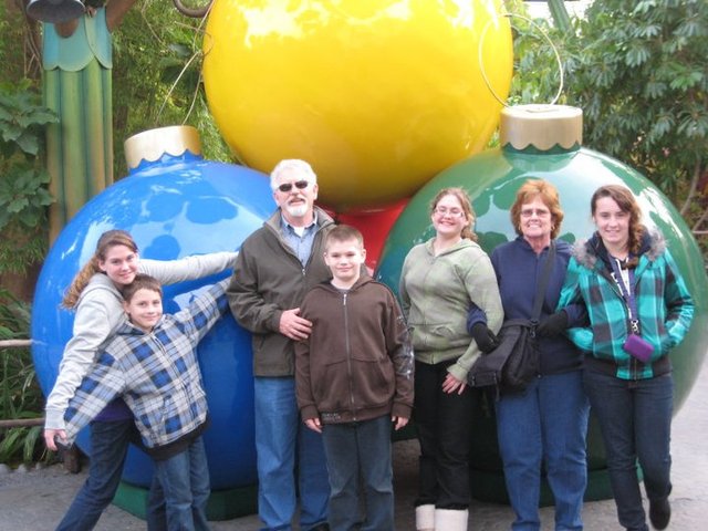 went to disneyland with my whole family