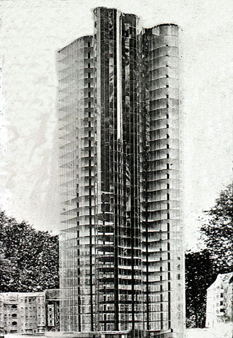 Mies van der Rohe, Glass Skyscraper, Berlin