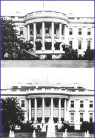 President Truman requests a balcony be built on the south portico