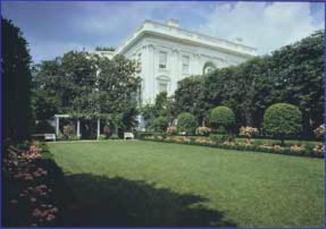 The Rose Garden is redesigned by Mrs. Paul Mellon
