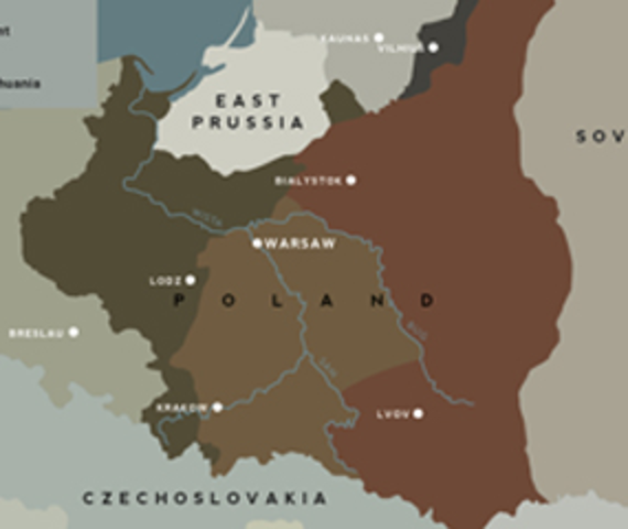 Poland divided between Nazis and Russians