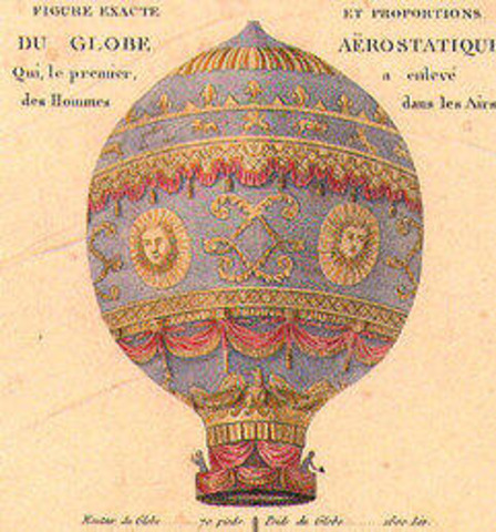 Montgolfier hot-air balloon.