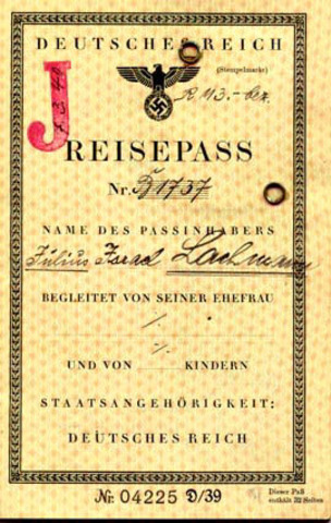 Passports of Jews to be stamped with ''J.''