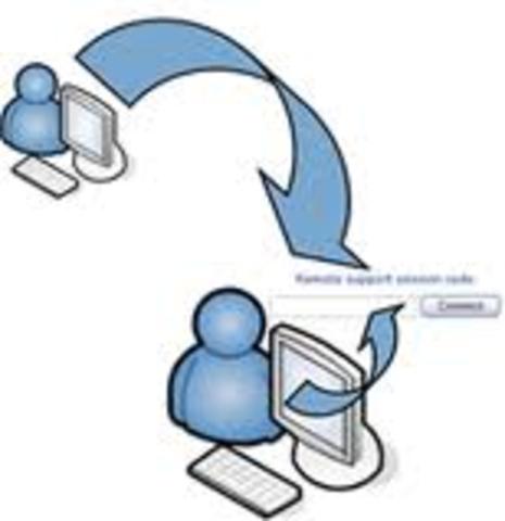 Romote connection between computers is established