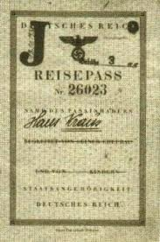Passports of Jews to be stamped with a "J".