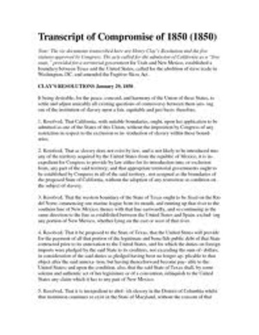 Compromise of 1850