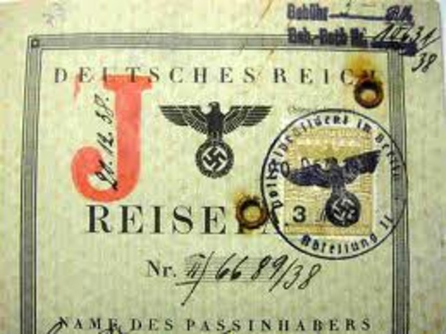 Passports of Jews to be stamped with a J.