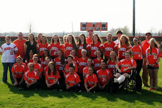 Hace dos años que estoy en el equipo de softball.