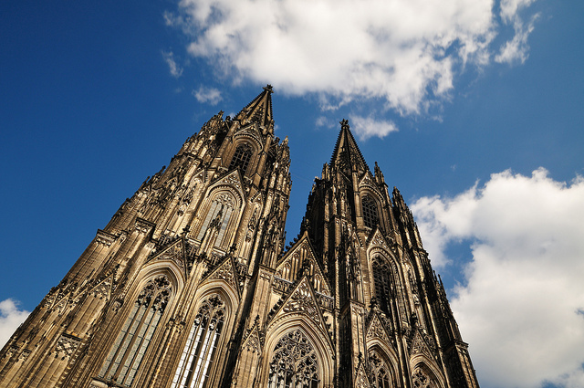The completion of Germany's largest cathedral was celebrated as a national event, 632 years after construction had begun