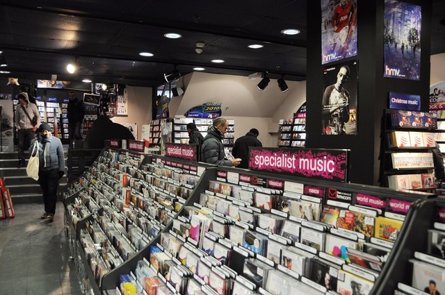HMV starts selling the new Compact Disc format.
