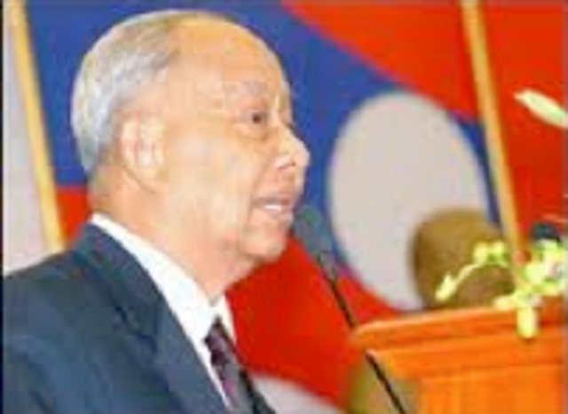 Khamtay Siphandon re-elected president