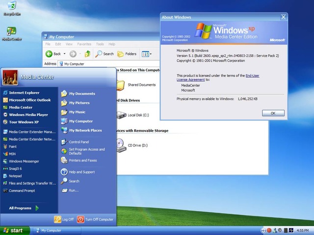 Windows xp Media Center Edition released