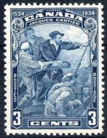 Jacques Cartier claims land in Canada