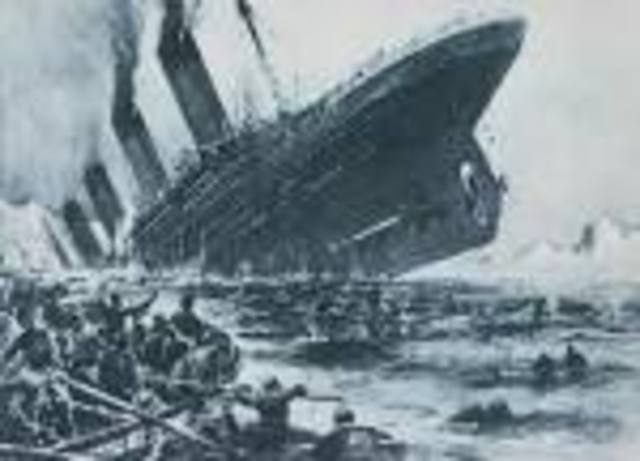 The Titanic sunk