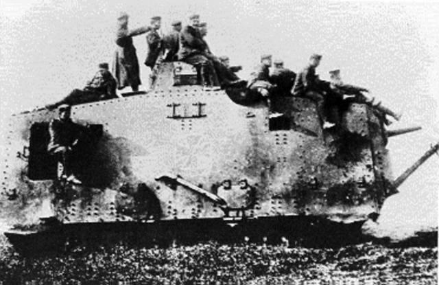 Tanks introduced for the first time on the Somme battlefield by the British