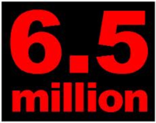 6.5 million sites online