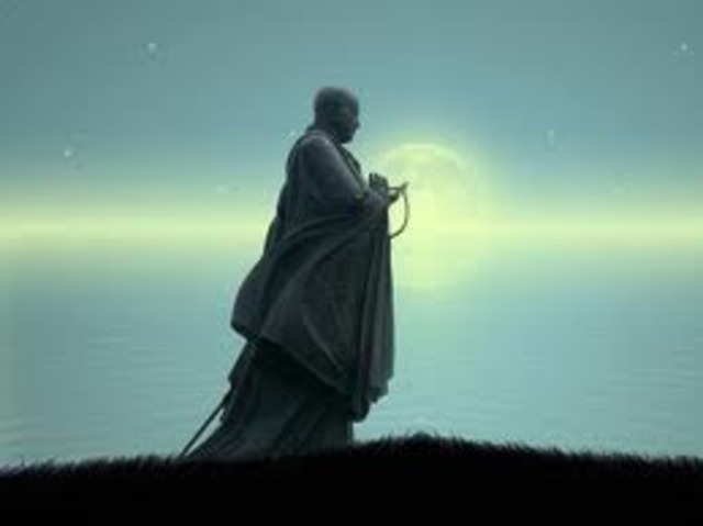 Enters into a monastery