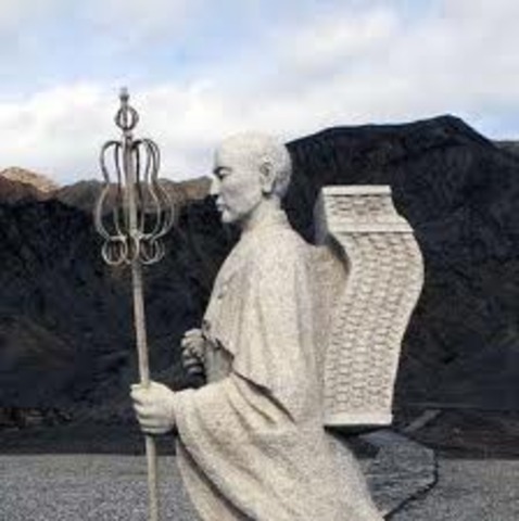 Begins quest for teacher in China