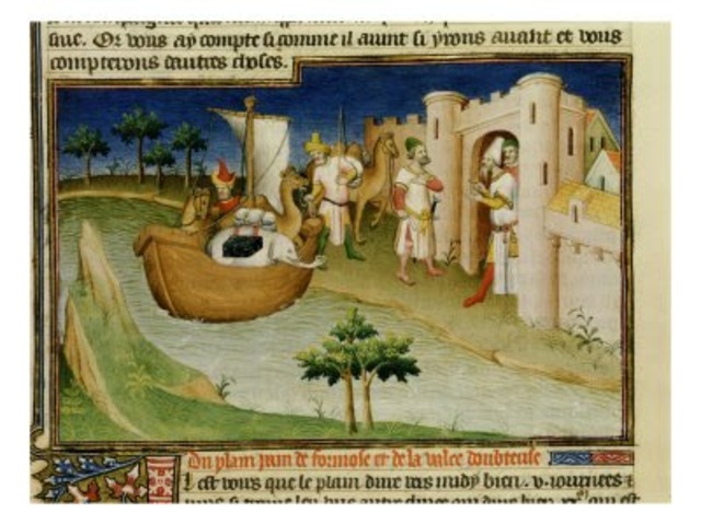 The Polo's arrive at Kublai's palace