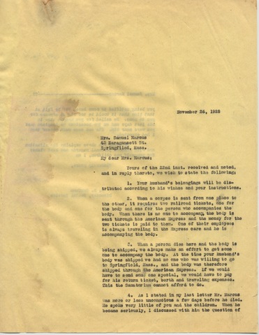 Wife Recieves Letter