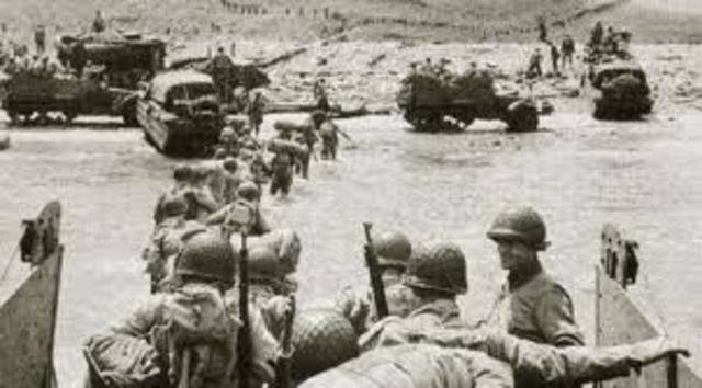 Allied forces land in North Africa.