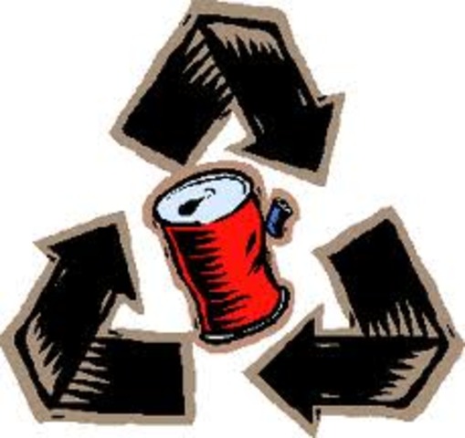 The all-aluminum can is introduced and a massive recycling and recovery system is implemented to recycle the used cans.