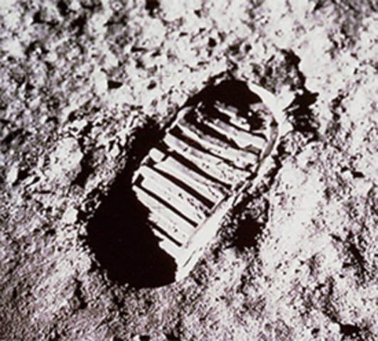 Stepping on the moon