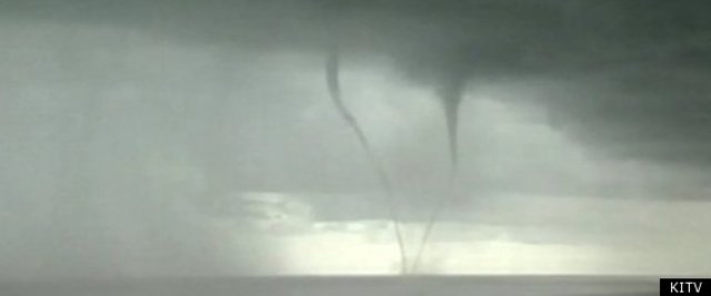 twin waterspouts