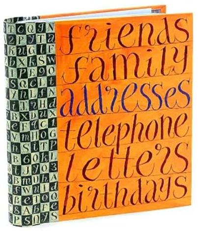 Get and set up a new address book, make sure address are current/correct