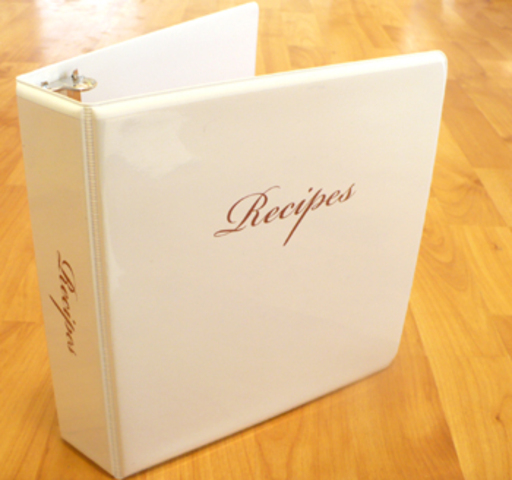 Organize my recipes binder (including putting all loose recipes in the binder)