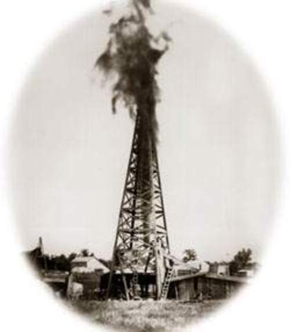 First successful oil drill