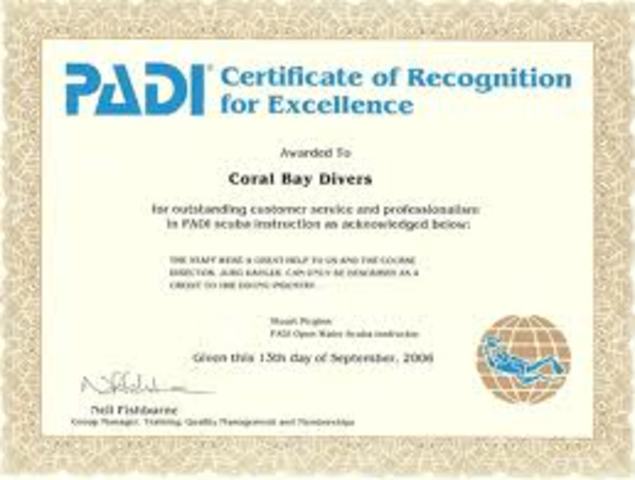 Mt Diving Certificate