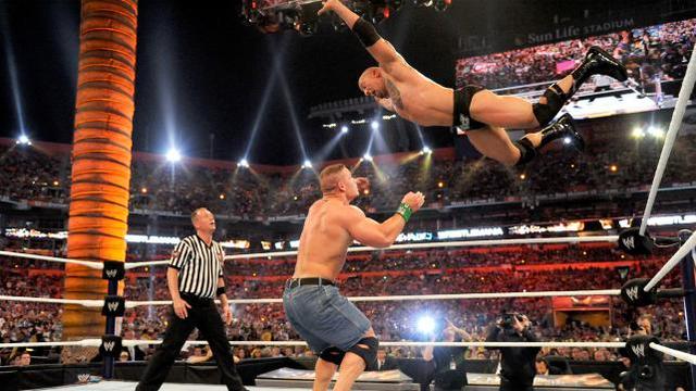 In Wrestlemania XXVIII, the Rock beat John Cena