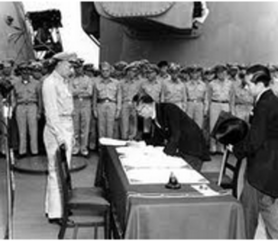 Surrender of Japan, end of World War II