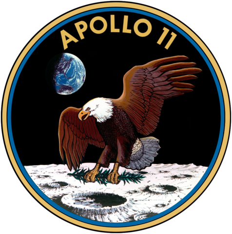 Apollo 11, the first manned lunar landing, successfully lands on the moon