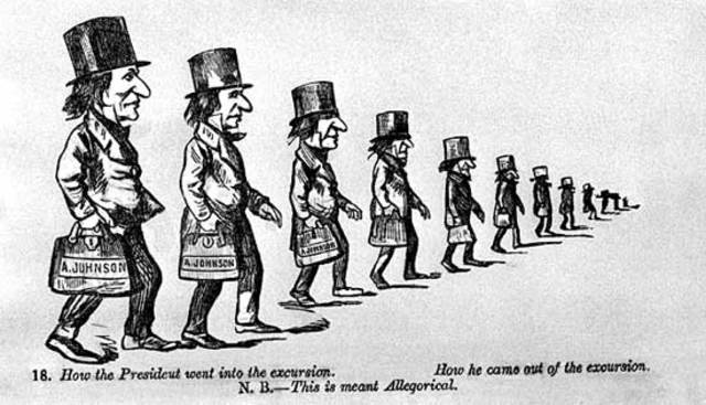 Johnson is impeached; he avoides conviction by one vote