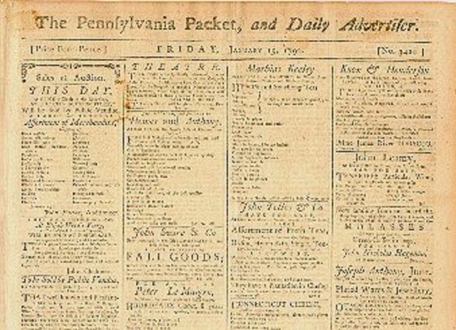 The First United States Daily Newspaper