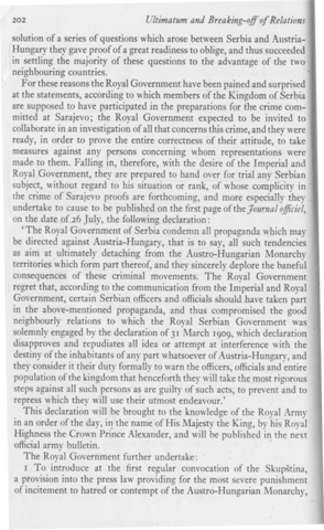 The Austro-Hungarian Ultimatum