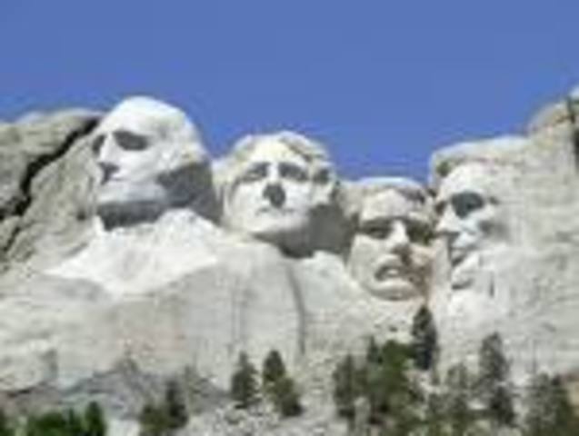Mount Rushmore is completed.