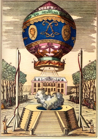 Montgolfier Brothers Fly the First Hot Air Balloon