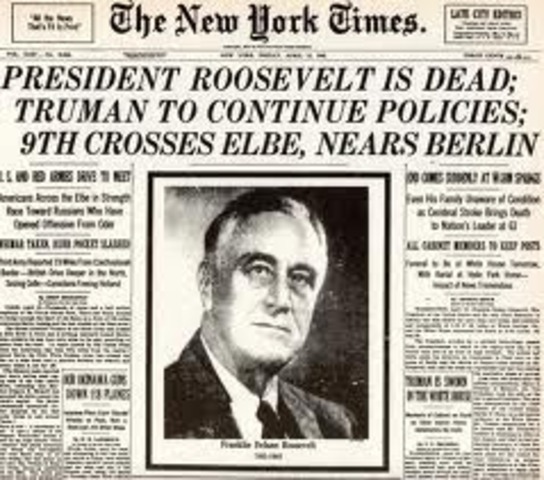 FDR dies