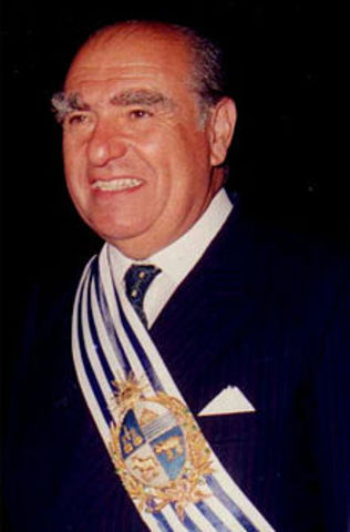 Julio Maria Sanguinetti was sworn in as president of Uruguay
